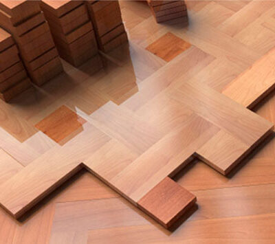 Detalle de piezas de parquet